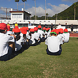小学3年生 小学4年生　山川惣治 鈴木御水　こうもり小太郎 指宿市立山川小学校 : 運動会全体練習スタート